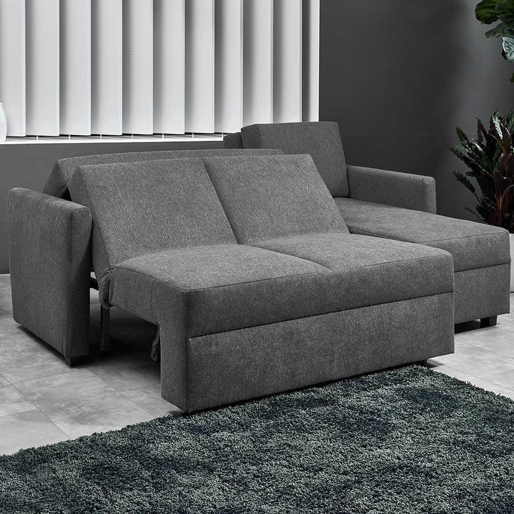 Hochwertiges Ecksofa Mit Schlaffunktion In Anthrazit Mit Drei with Ecksofa Mit Schlaffunktion Klein